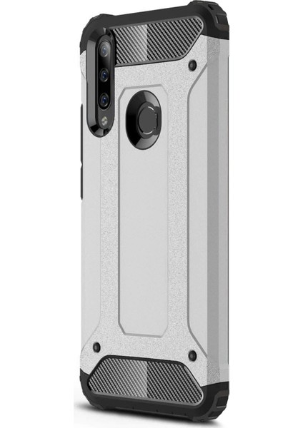 Huawei P40 Lite E Kılıf Rugged Armor Gümüş