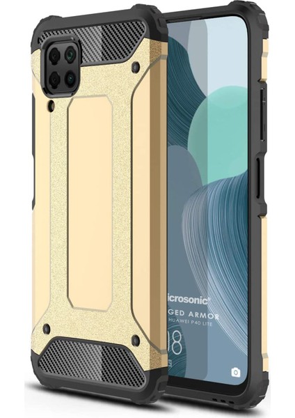 Huawei P40 Lite Kılıf Rugged Armor Gold