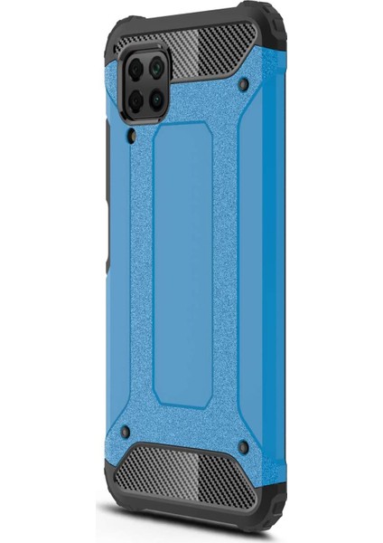 Huawei P40 Lite Kılıf Rugged Armor Mavi