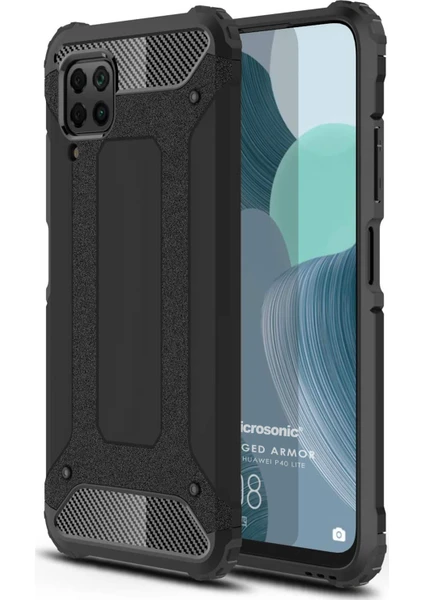 Huawei P40 Lite Kılıf Rugged Armor Siyah