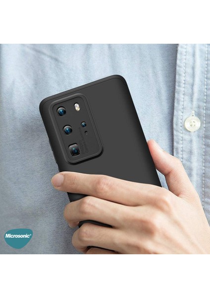 Huawei P40 Pro Kılıf Double Dip 360 Protective Kırmızı