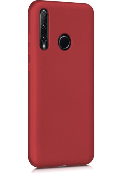 Matte Silikon Huawei P40 Lite E Kılıf Kırmızı