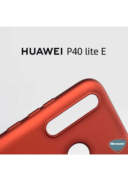 Matte Silikon Huawei P40 Lite E Kılıf Kırmızı