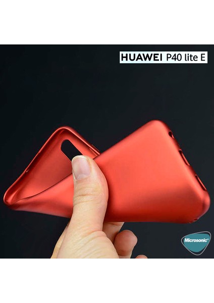 Matte Silikon Huawei P40 Lite E Kılıf Kırmızı