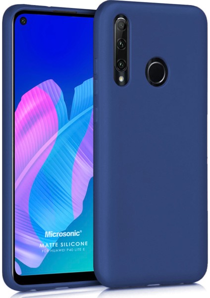 Matte Silikon Huawei P40 Lite E Kılıf Lacivert