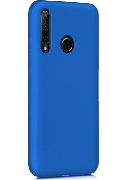 Matte Silikon Huawei P40 Lite E Kılıf Mavi