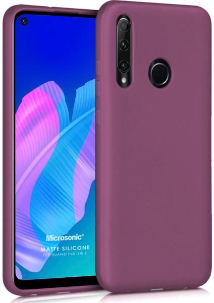 Matte Silikon Huawei P40 Lite E Kılıf Mor