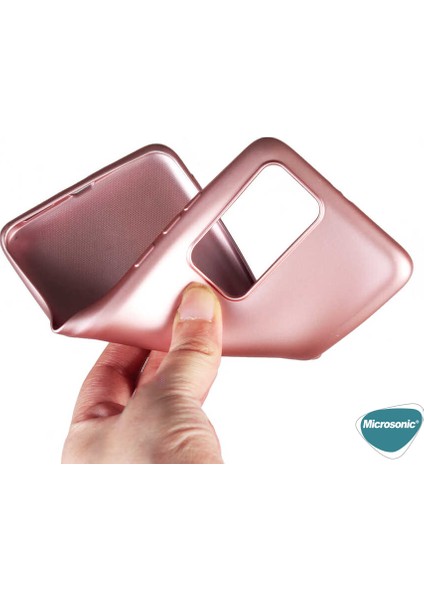 Matte Silikon Huawei P40 Pro Kılıf Rose Gold