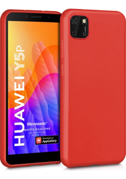 Matte Silikon Huawei Y5P Kılıf Kırmızı