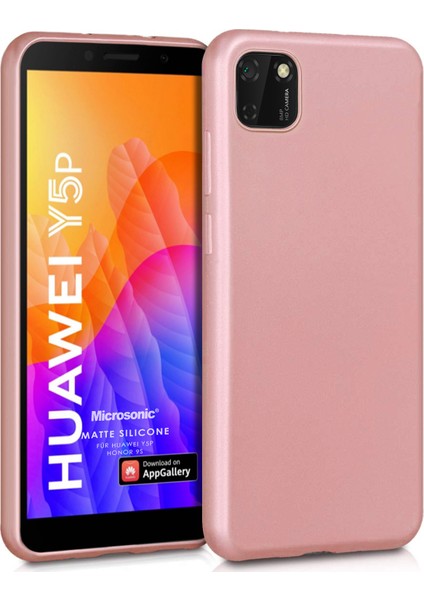Matte Silikon Huawei Y5P Kılıf Rose Gold