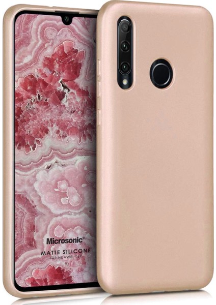 Matte Silikon Huawei Y6P Kılıf Gold