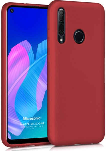 Matte Silikon Huawei Y7P Kılıf Kırmızı