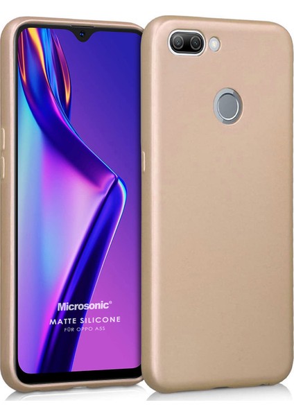 Matte Silikon Oppo A5S Kılıf Gold