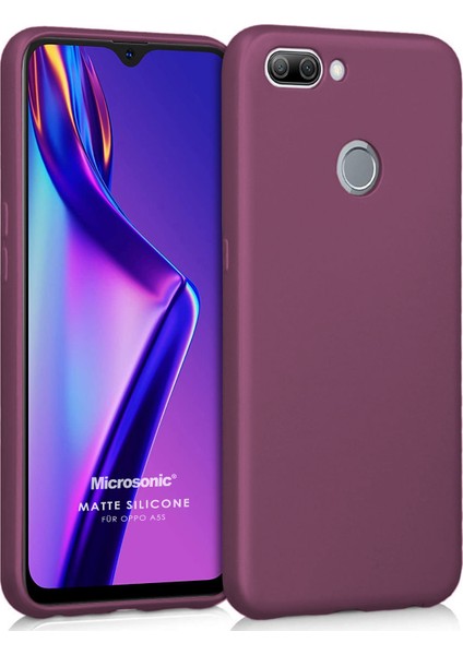 Matte Silikon Oppo A5S Kılıf Mor