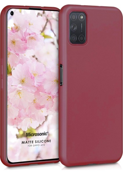 Matte Silikon Oppo A92 Kılıf Mor