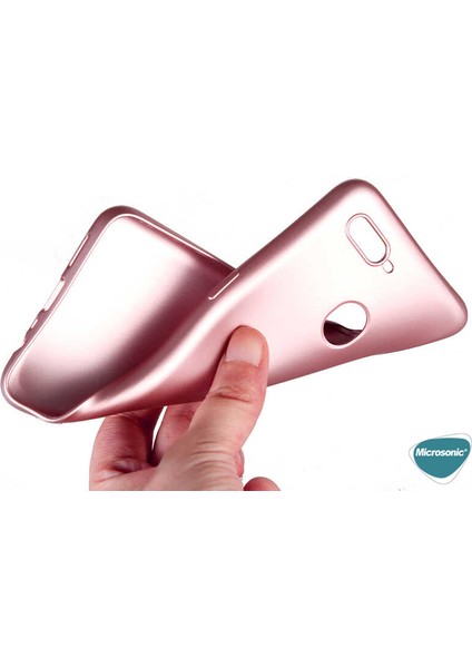 Matte Silikon Oppo AX7 Kılıf Rose Gold