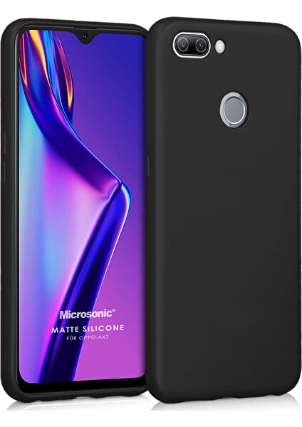 Matte Silikon Oppo AX7 Kılıf Siyah