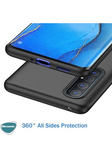 Matte Silikon Oppo Reno 3 Pro Kılıf Mor