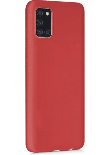 Matte Silikon Samsung Galaxy A31 Kılıf Kırmızı