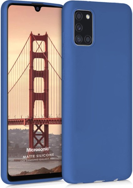 Matte Silikon Samsung Galaxy A31 Kılıf Lacivert
