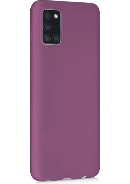 Matte Silikon Samsung Galaxy A31 Kılıf Mor