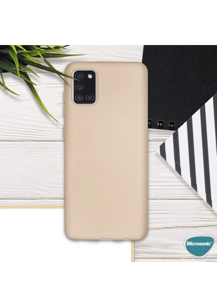 Matte Silikon Samsung Galaxy A31 Kılıf Mor