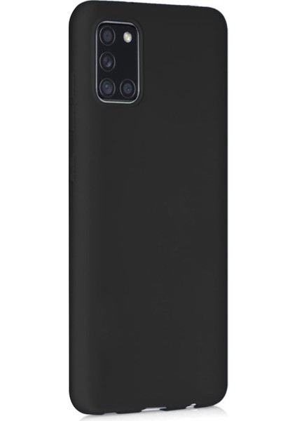 Matte Silikon Samsung Galaxy A31 Kılıf Siyah