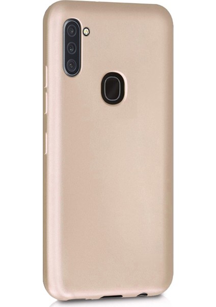 Matte Silikon Samsung Galaxy M11 Kılıf Gold