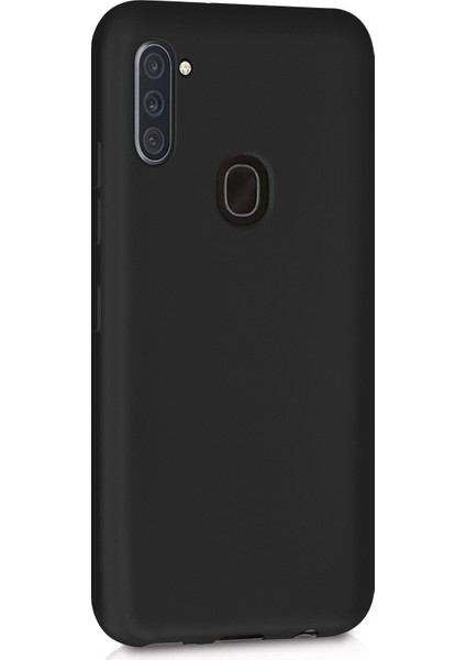 Matte Silikon Samsung Galaxy M11 Kılıf Siyah