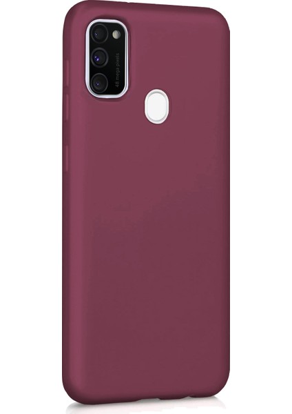 Matte Silikon Samsung Galaxy M21 Kılıf Mor