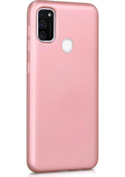 Matte Silikon Samsung Galaxy M21 Kılıf Rose Gold