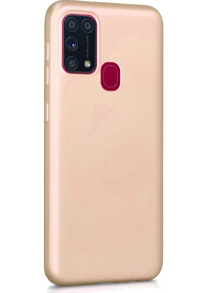 Matte Silikon Samsung Galaxy M31 Kılıf Gold