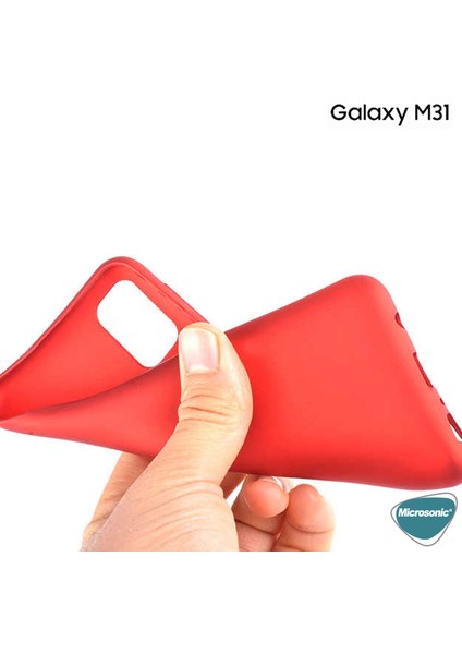 Matte Silikon Samsung Galaxy M31 Kılıf Gold