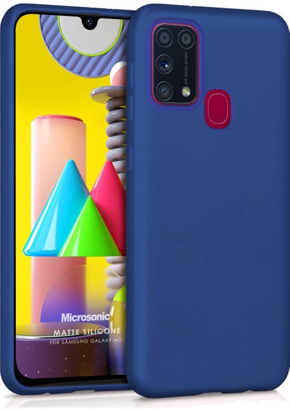 Matte Silikon Samsung Galaxy M31 Kılıf Lacivert