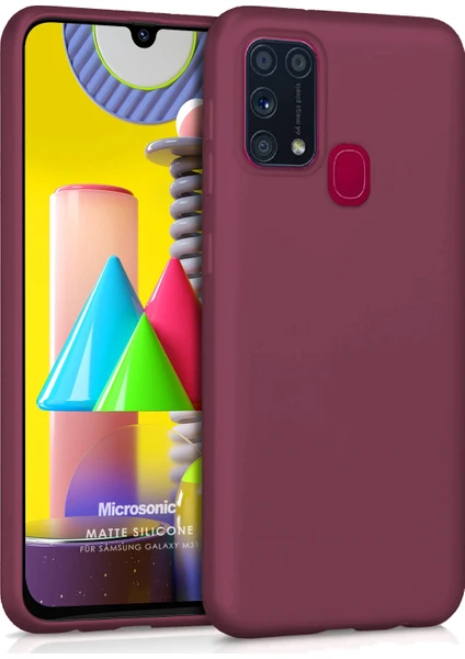 Matte Silikon Samsung Galaxy M31 Kılıf Mor