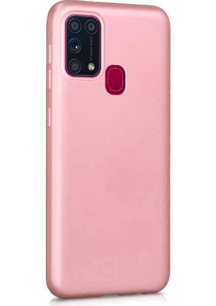 Matte Silikon Samsung Galaxy M31 Kılıf Rose Gold