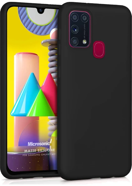 Matte Silikon Samsung Galaxy M31 Kılıf Siyah