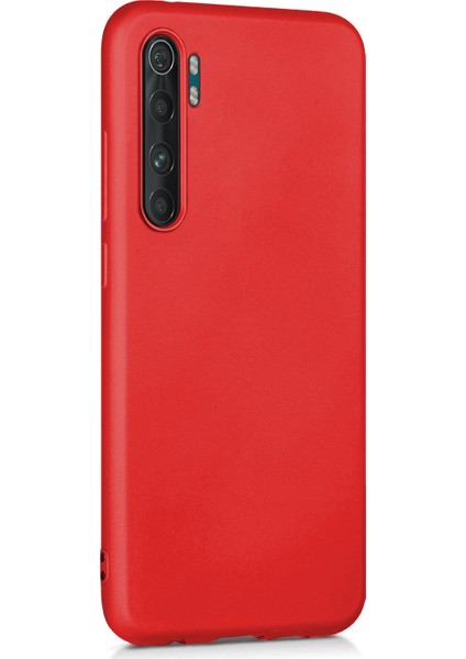 Matte Silikon Xiaomi Mi Note 10 Lite Kılıf Kırmızı