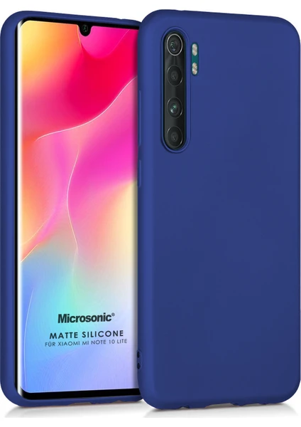 Matte Silikon Xiaomi Mi Note 10 Lite Kılıf Lacivert