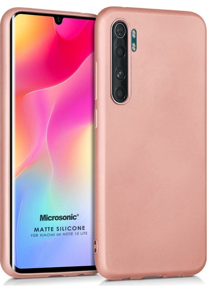 Matte Silikon Xiaomi Mi Note 10 Lite Kılıf Rose Gold