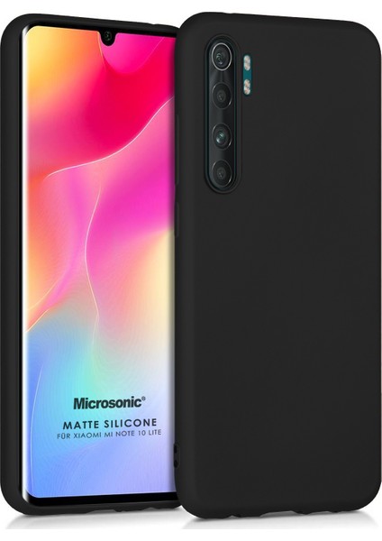 Matte Silikon Xiaomi Mi Note 10 Lite Kılıf Siyah