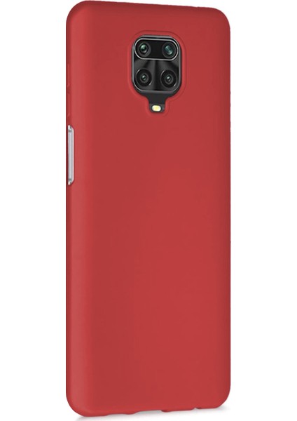 Matte Silikon Xiaomi Redmi Note 9 Pro Kılıf Kırmızı