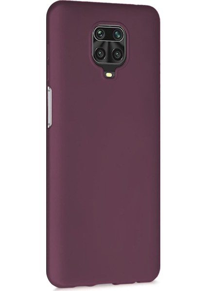 Matte Silikon Xiaomi Redmi Note 9 Pro Max Kılıf Mor
