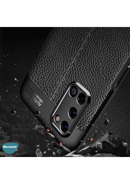 Oppo A92 Kılıf Deri Dokulu Silikon Siyah modelleri