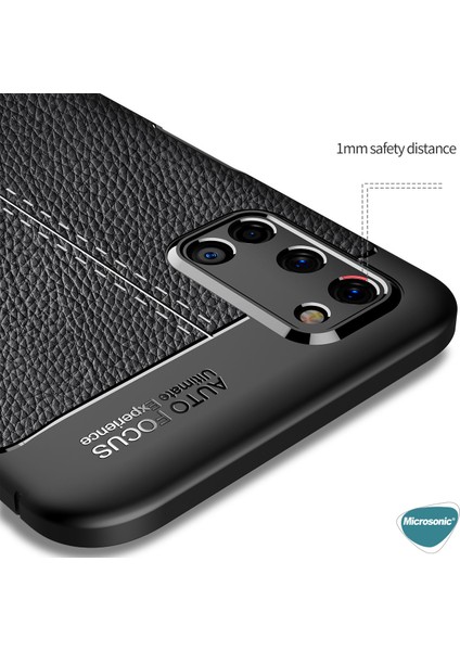 Oppo A92 Kılıf Deri Dokulu Silikon Siyah indirimleri