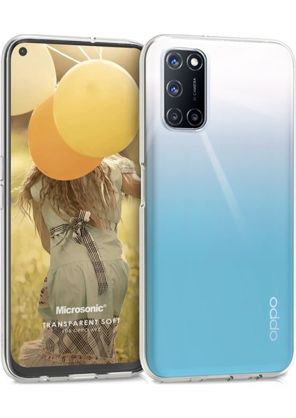 Oppo A92 Kılıf Transparent Soft Şeffaf