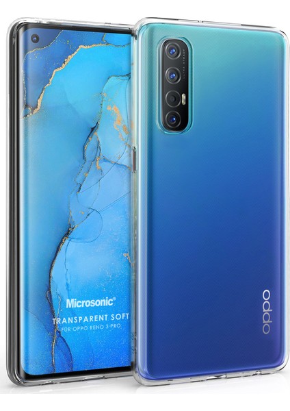 Oppo Reno 3 Pro Kılıf Transparent Soft Şeffaf