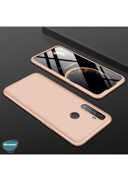 Realme 5 Kılıf Double Dip 360 Protective Gold modelleri