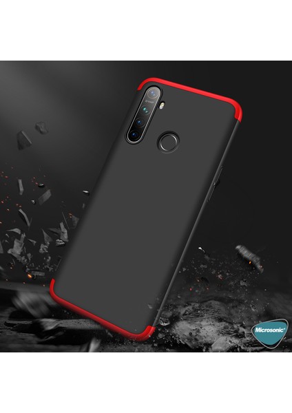 Realme 5 Kılıf Double Dip 360 Protective Rose Gold