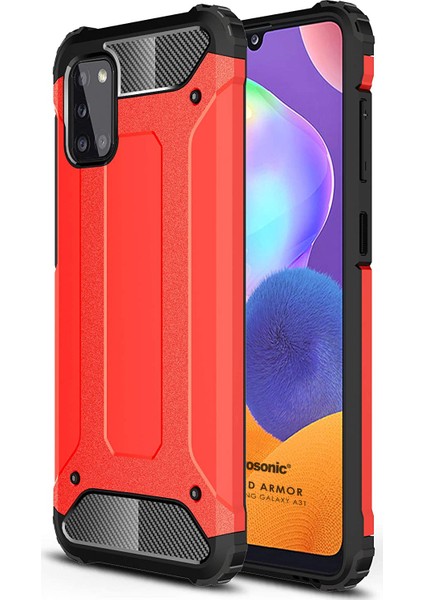 Samsung Galaxy A31 Kılıf Rugged Armor Kırmızı